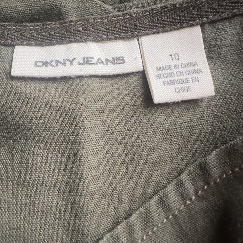 DKNY A-Line Skirt in Olive - Picture 4 of 5